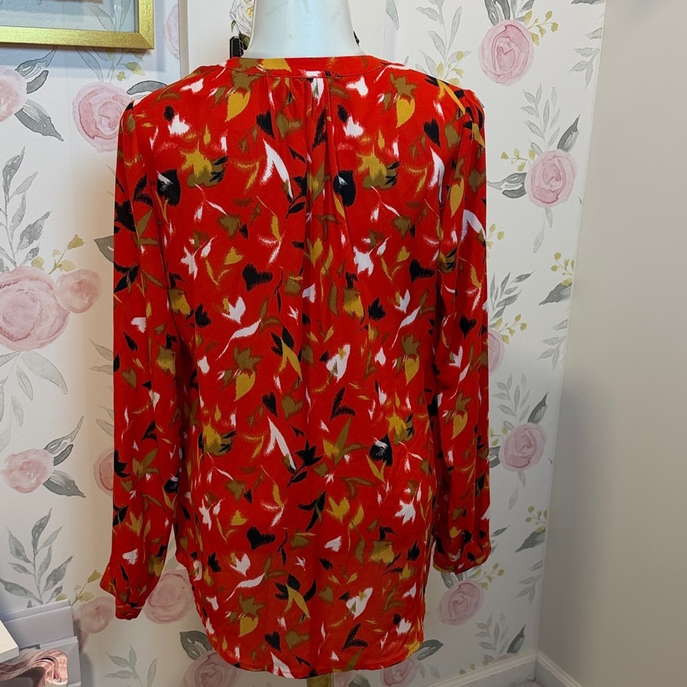 Rachel Zoe Red Multicolor Floral Blouse - Picture 4 of 6
